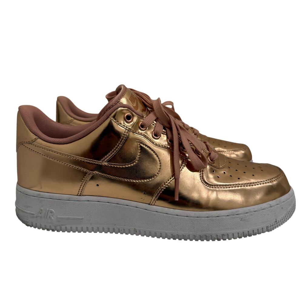 Nike Air Force 1 Low Metallic Rose Gold Sneakers Women’s 12.5 CQ6566-900